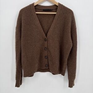 Jenni Kayne Womens Cropped Cocoon Wool Cashmere Cardigan Size XXS Oversized